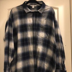 Grungey Blue Old Navy Flannel